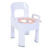 Squat Toilet Commode Chair Detachable Foldable Non Slip Armrest Backrest Cushion Quick Drying Extra Wide Commode Bathroom Sitting Bath Stool