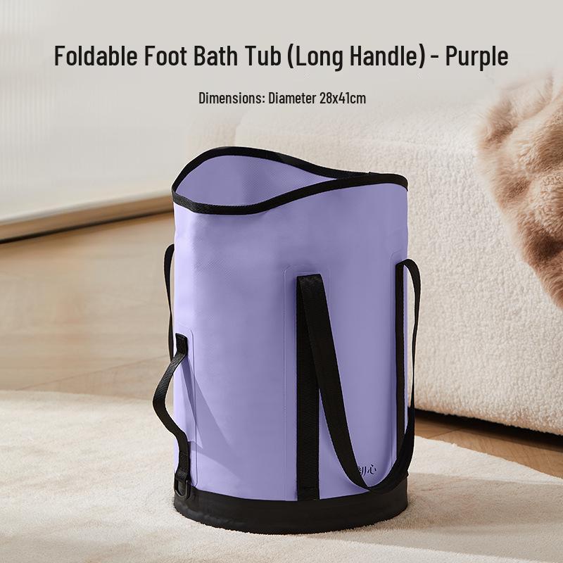 Foldable Foot Bath Basin with Constant Temperature and Steaming, Over-the-Calf Deep Design, Portable for Home Use