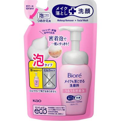 Biore Makeup Remover Face Wash Moisturing Adhesion Foam Ricarica 140ml