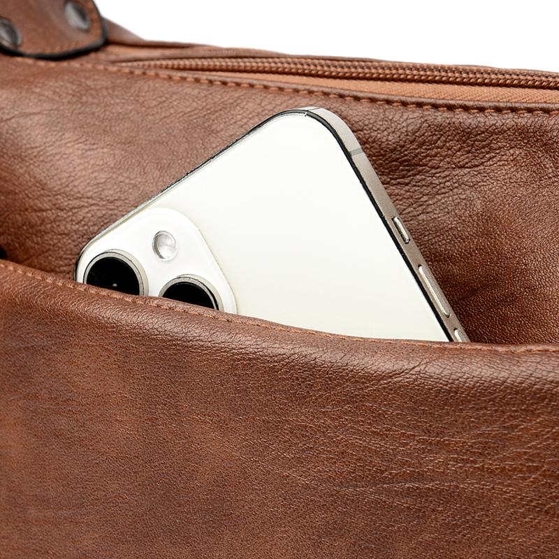 Soft Leather Underarm Shoulder Bag Mother Bag Women's Multi-Layer Large Capacity Crossbody Bag