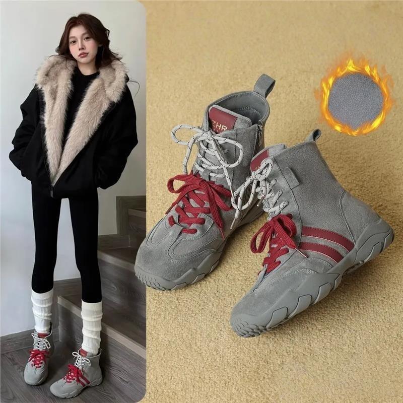 Women s Lightweight Comfortable Thick Sole Heightening Cold Protection Warm Padded Snow Boots Non-slip Wear Casual Outdoor Sports Martin Cotton Boots 40 5790₽