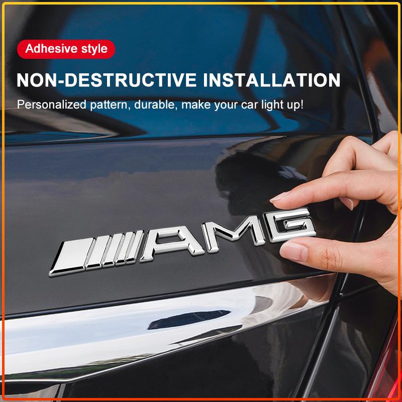 1Pc Auto Rear Body Sticker AMG Badge Logo Emblem for Mercedes Benz W204 W205 W211 W212 W213 W203 W169 W108 W220 X156 GLC A180 Car Label