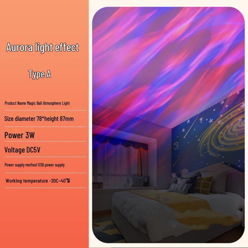 Aurora Water Wave USB Remote Control Bedside Light