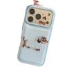 Three-dimensional Embroidery Dachshund for iPhone17promax Bulging Bag Leather Pattern Mobile Phone Case Apple 16 Cute 15 Soft