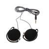 1.2m Wired Headphone with Microphone 3.5mm Ear-Hook Headphone for Radio Podcast Laptop MP3 Headphone Clip on Ear Design