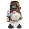 American Garden Shovel-Holding Elf Solar Light Ornament