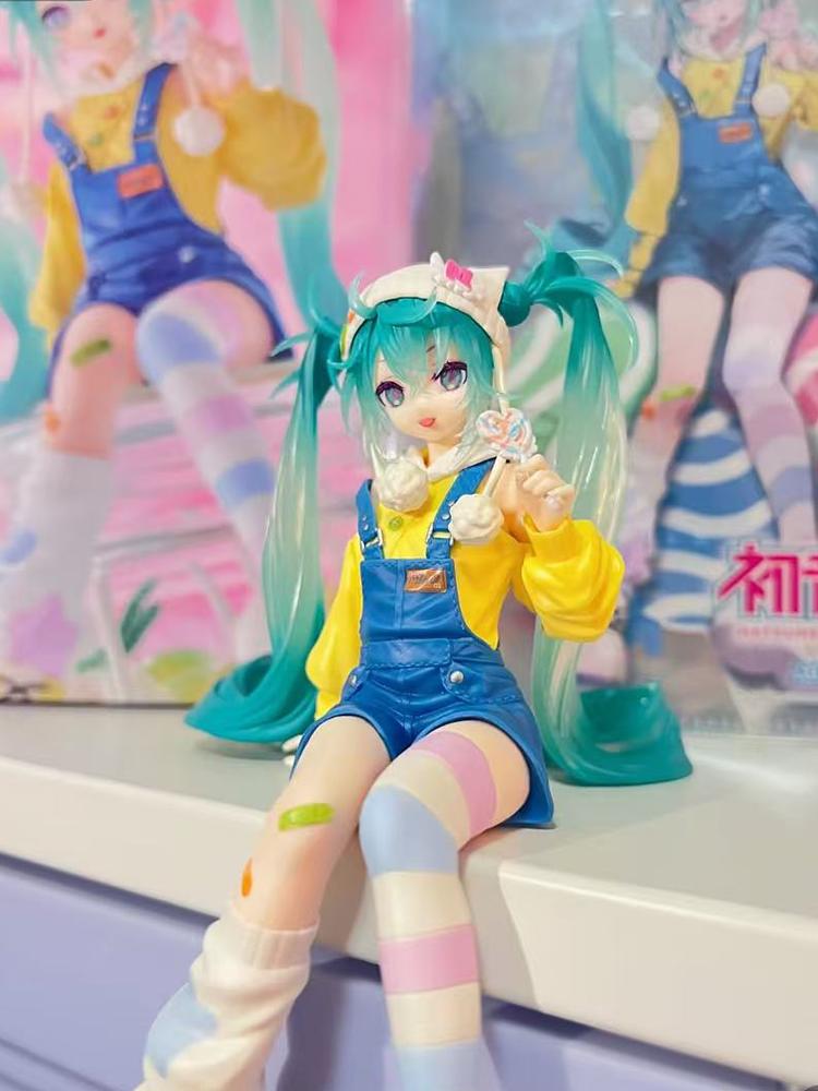 Genuine In Stock Furyu Hatsune Miku Noodle Stopper Lollipop Ver Cartoon Figure Model Toy Ornament Collection Girl Gift