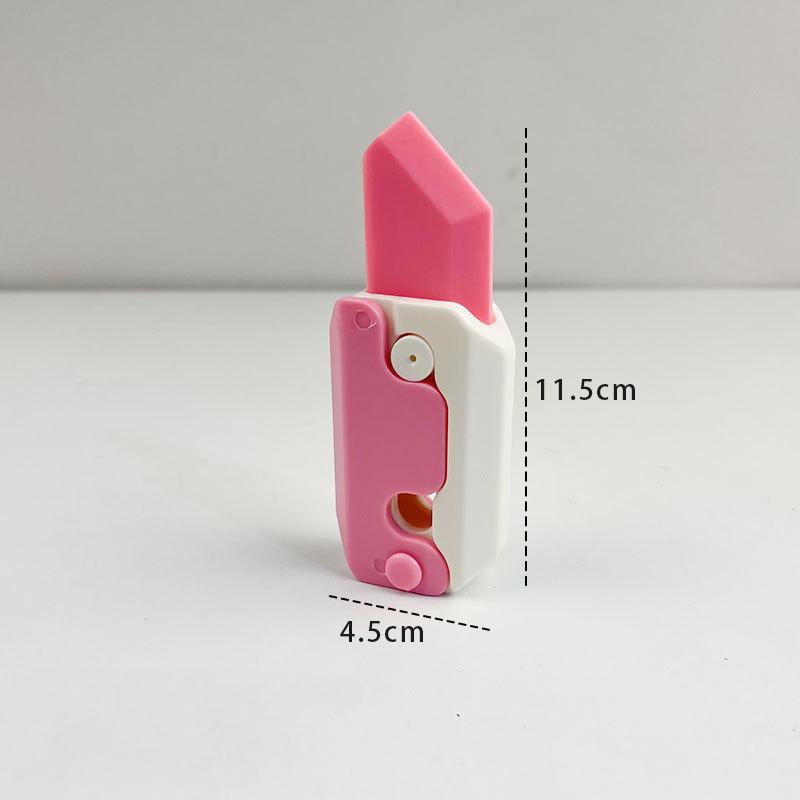 3D Gravity Carrot Knife Toys Children Decompression Push Card Small Toy 3D Printing Plastic Carrot Knife Small Toy