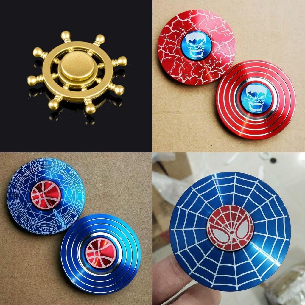 Vibrantly Colored Captain America Fidget Spinner With High-speed Rotation For Stress Relief