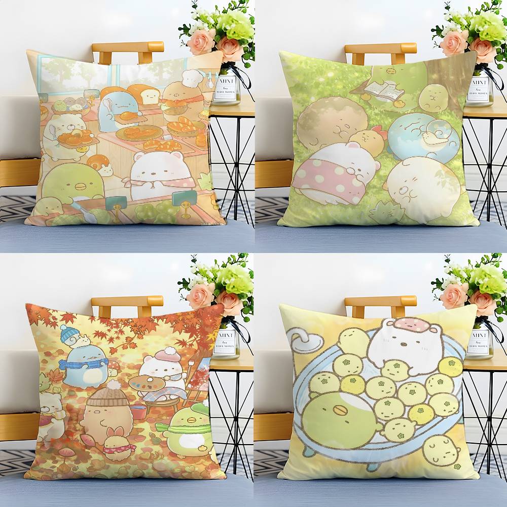 Tecknad Rolig Söt Ketnipz-K Kuddfodral Anti-kvalster Kuddfodral Osynlig dragkedja silkeslen kort plysch Soffkuddöverdrag