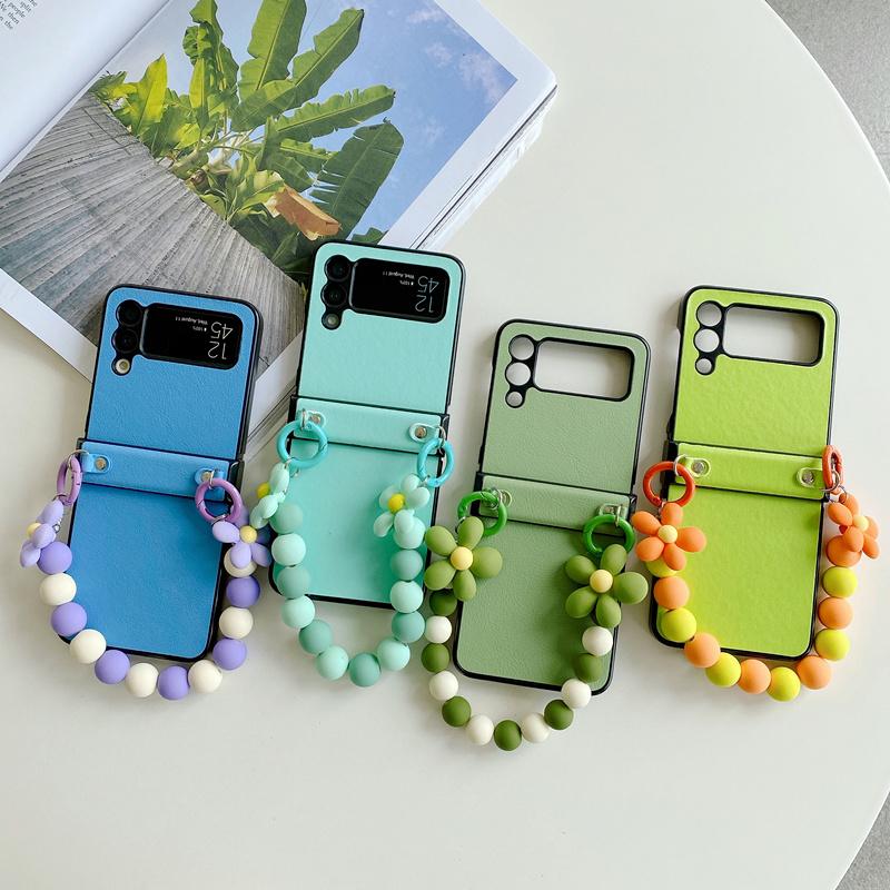 

Милый защитный чехол для браслета ярких цветов для Samsung Galaxy Z Flip 3 4 5G, матовая жесткая задняя крышка для Z Flip3 Flip4 Capa