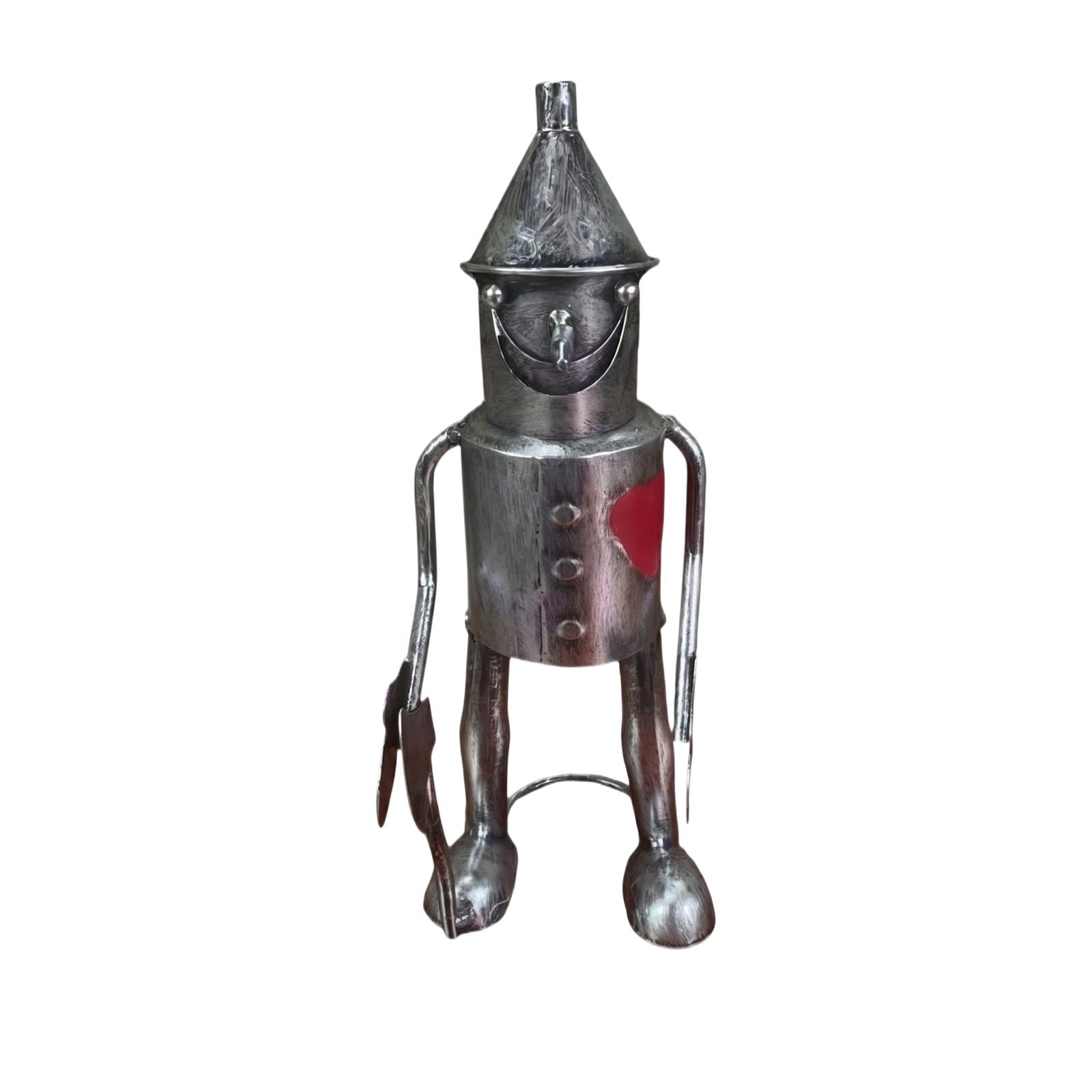 

Metal Tin Man Garden Sculpture Handmade Outdoor Indoor Decorative Art Statue for Lawn Patio Yard Ornament Display One Size чёрный