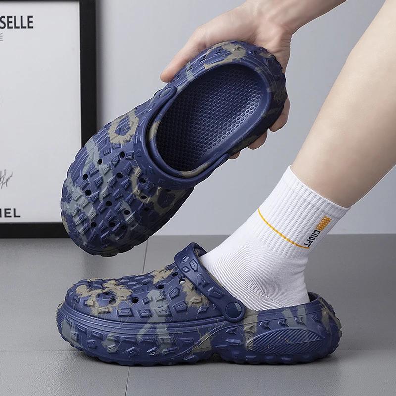 Thick-soled Casual Shoes Non-slip Comfortable Beach Shoes Lightweight Garden Shoes High-quality Sandals Breathable Slippers Mens