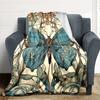 1pc Butterfly Garden Print Blanket   Lightweight Flannel Throw Blanket For Sofa, Bed, Living Room, Office, Outdoor Travel, Camping