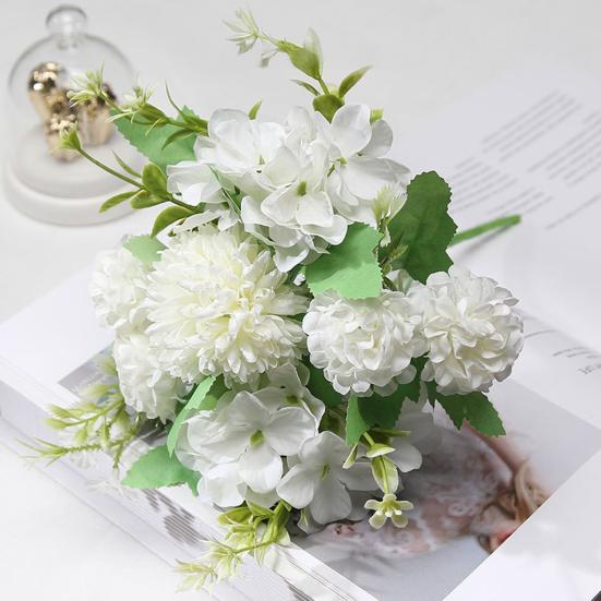 1/5/6Pcs Artificial Rose Bouquet 7 Fork Fake Silk Flower with Green Leaves Home Wedding Party Table Centerpiece Indoor Outdoor Faux Bloom Decoration