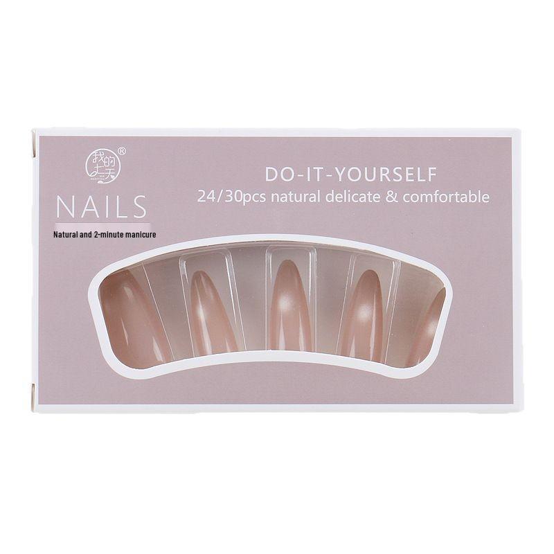 High-End Nude Cat Eye Handmade Nail Tips – Versatile Summer Style for a Spicy Look