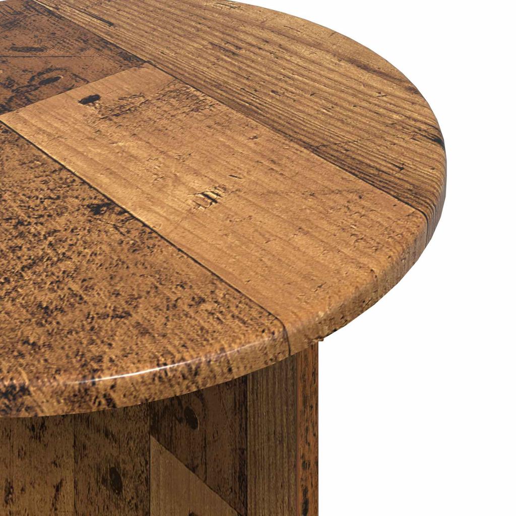 Side Table Set 2 pcs Reclaimed Wood Particleboard