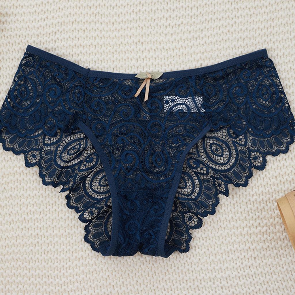 Ladies' High-end Lace Lace Water Droplet Sexy Mid Waist Women's Plus Size Underwear