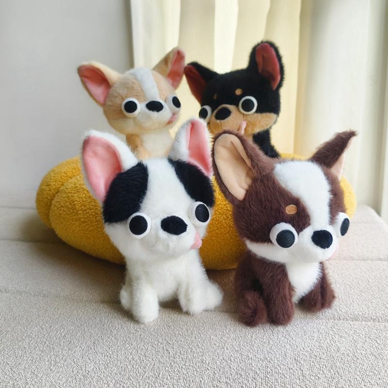 Soft Stuffed Animals Chihuahua Plush Toy Puppy Pet Stuffed Chihuahua Doll Realistic Kawaii Plush Chihuahua Kids Toy