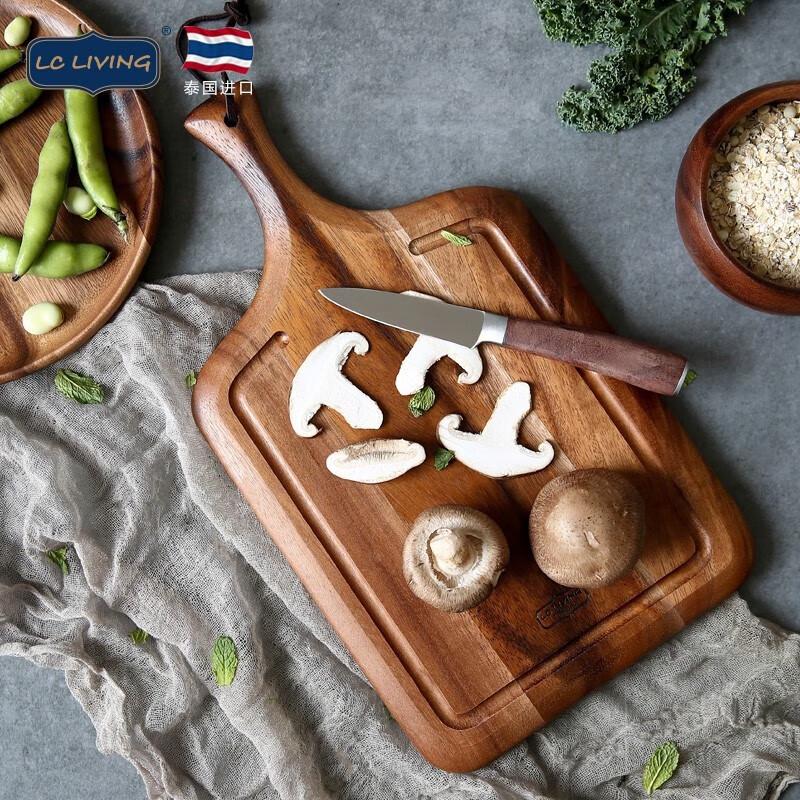 LC LIVING Acacia Wood Multifunctional Serving Board