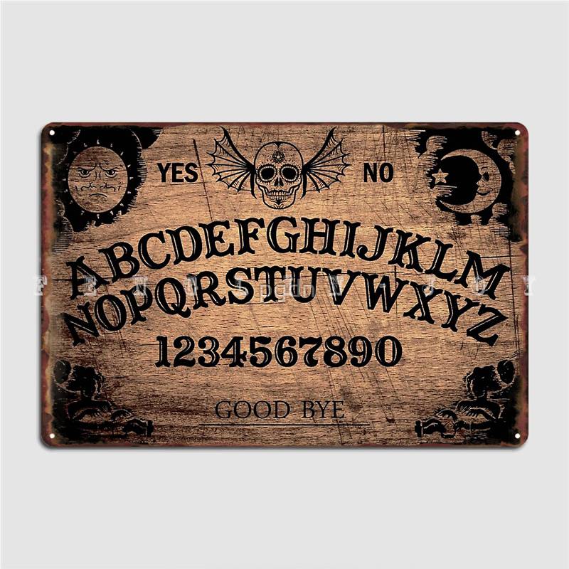 Classic Ouija Board Poster Metal Plaque Designing Club Home Wall Plaque Wall Tin Sign Posters