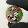 Colorful Panda Commemorative Badge, Gold Plated and Silver Plated, Panda Coins, Metal Crafts, Small Gifts for Sales Review and Insurance Activities