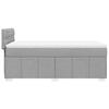 Vidaxl Letto Continentale Con Materasso, Grigio Chiaro, Tessuto, 90X200 Cm