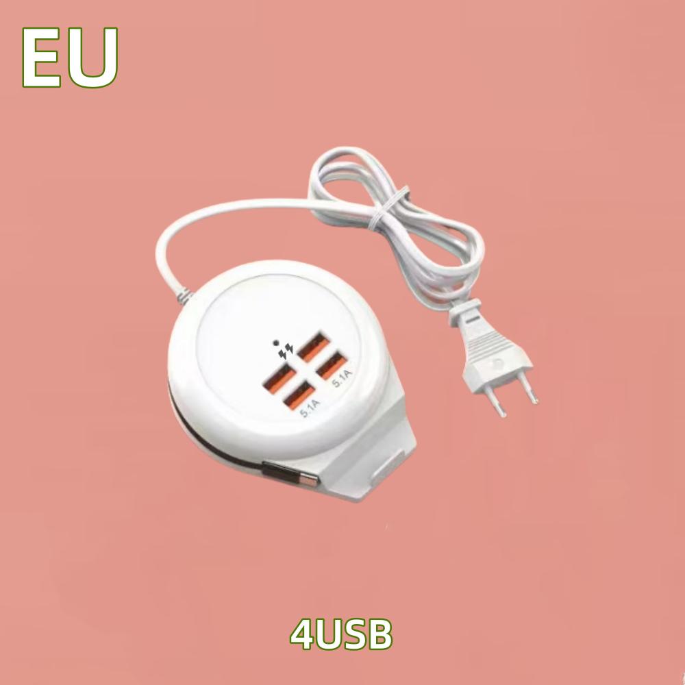 USB C Charger 4 Ports with Type C Cable 5.1A High Speed Wall Socket Mobile Phone Quick Charger Adapter USB HUB Extender For Home