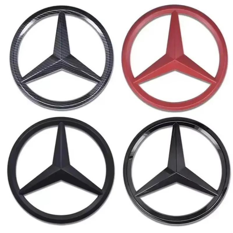 Gorące 1 szt. ABS Naklejka z emblematem osłona emblematu na przednią kratkę samochodu dla Mercedes Benz W204 W205 W210 W211 W212 W213 Klasa C E GLA GLK ML GL