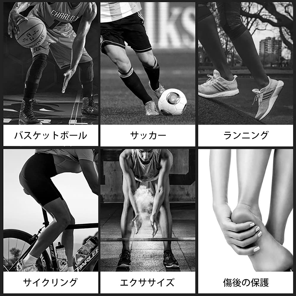 IDEAPRO Kotník Kotník Achillova šlacha Sval Ergonomické principy a Pravý Elastický Nastavitelný Tlak Snadno se Nasazuje a Sundavá Každodenní Velikost M a