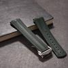 20mm New Soft FKM Fluorous Rubber Curved End For Omega Strap For Seamaster 300 Diving Belt Fold Buckle Replacement Watch Band