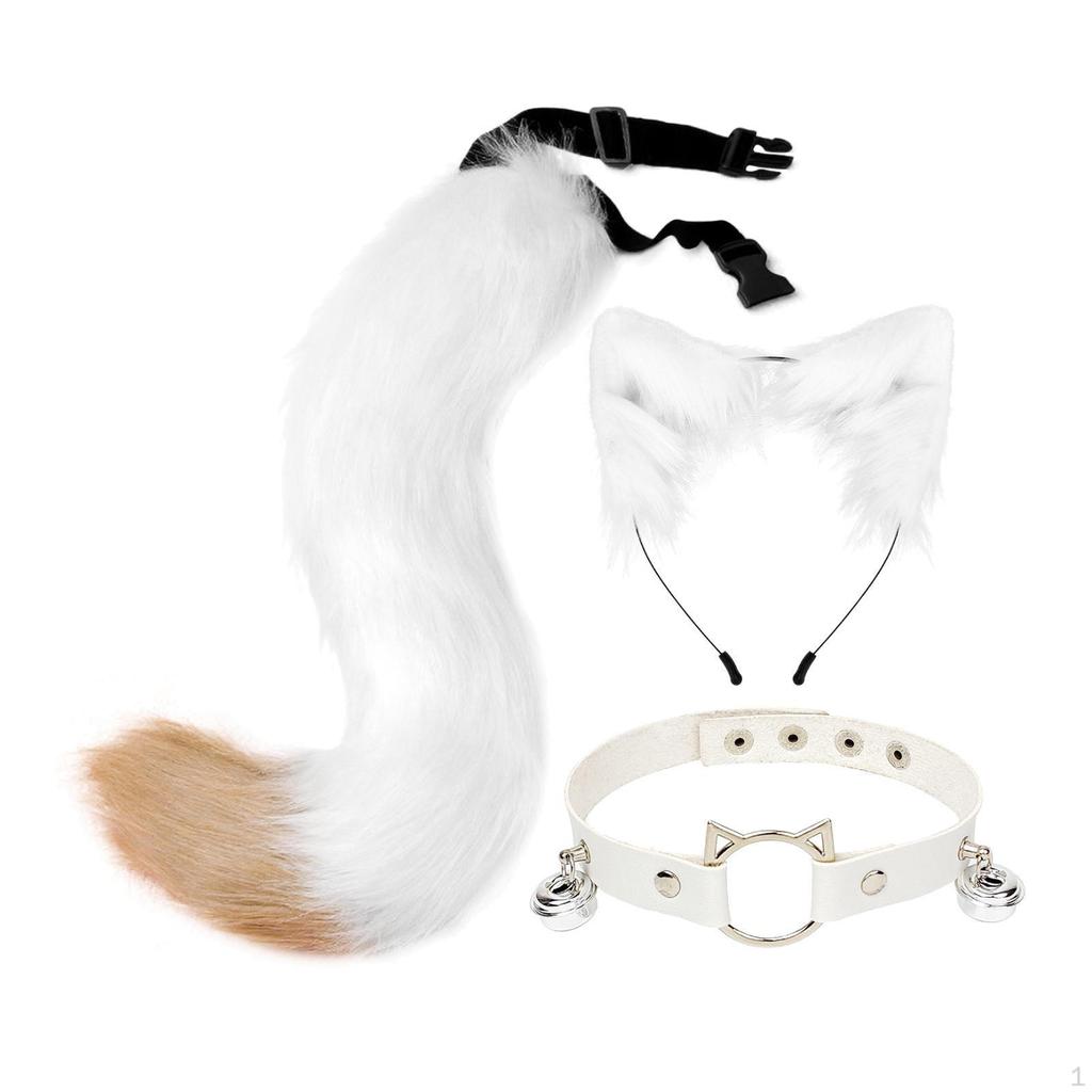 Adorable Animal Costume Set with Ears, Collar, and Tail for Theme Parties Festive Celebrations