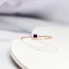 14K Birthstone Cut Amethyst Ring