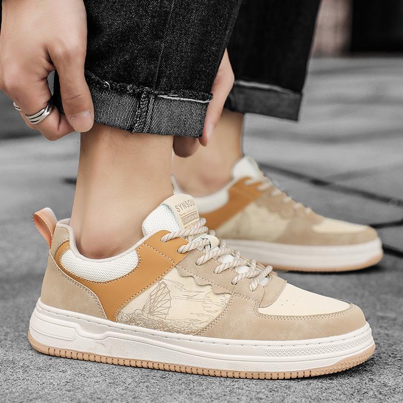 Men's shoes 2024 winter new niche men's shoes men's low-top board shoes boys' sports and leisure versatile trendy shoes