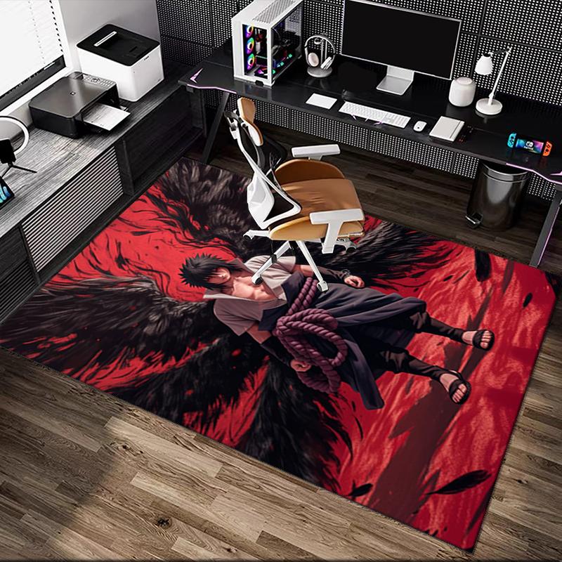 1pc Office Printed Area Carpet, naruto Rug, Home Sofa Chair Mat For Christmas and Halloween Décor