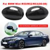 2pcs Rearview Mirror Cover Carbon Fiber Side Wing Mirror Cover Cap Replacement for Mini Cooper R Series R50 R53 R52 2000-2008