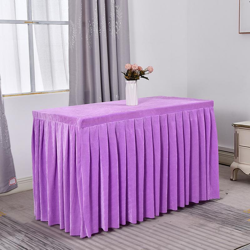 Konferenztischdecke für Hotels, rechteckige Tischdecke für Büros, Anmeldebereich, Flanelltischdecke, Tischüberzug, Tischrock