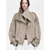 Women's Vintage Washed Double-Breasted Jacket