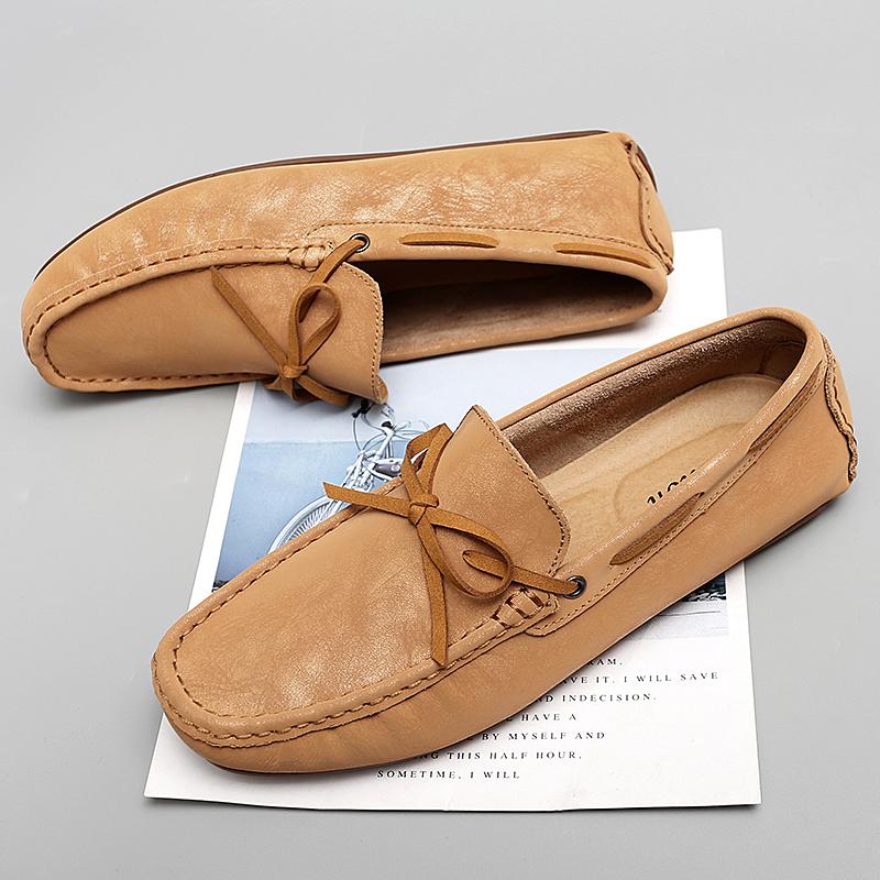 Man Shoe 2024 Leisure Walk Loafers Shoes Men Classic Brand High Quality Leather Comfy Drive Boat Shoes Comfortable Handmade Soft