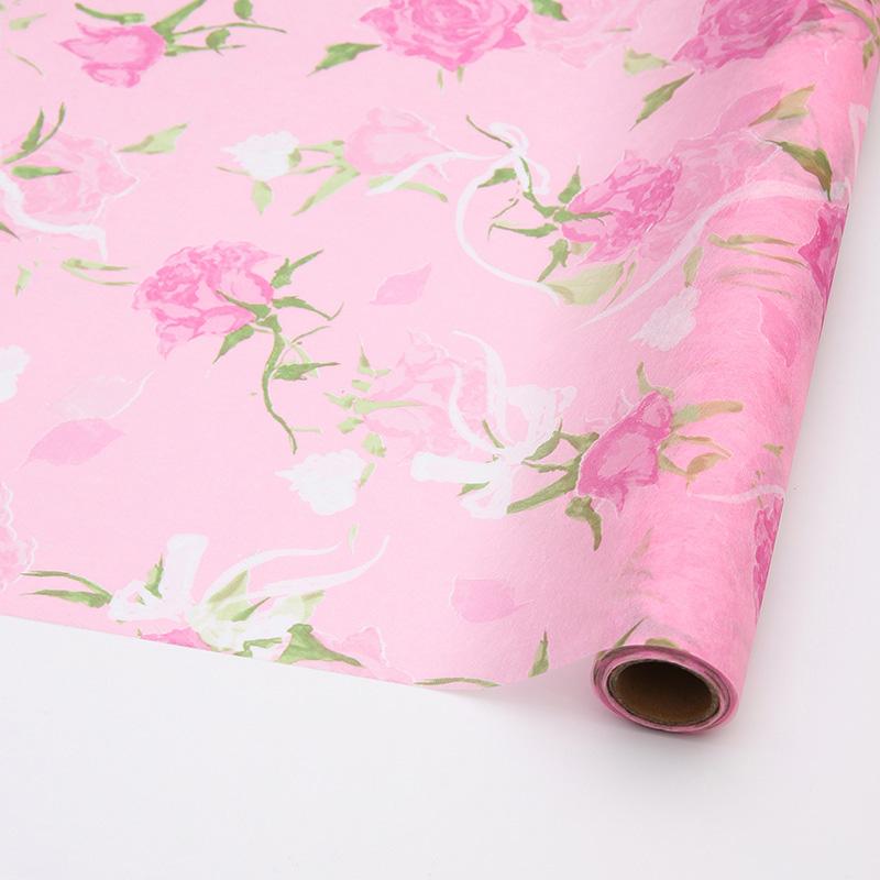 5 Yards/Rolle Blumenstrauß Kunstpapier Verpackungspapier Milchbaumwolle Innenfutterpapier Bedrucktes Vlies-Baumwollpapier