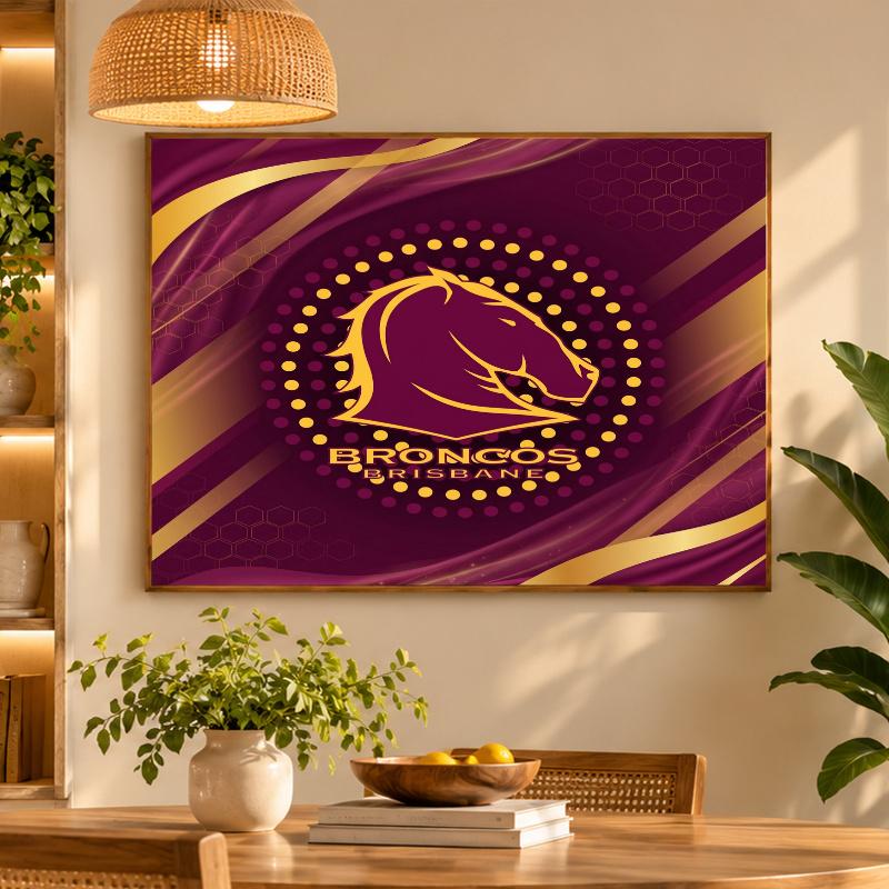 5D Diamond Painting Brisbane Broncos DIY Full Drill Diamond Art Kit Home Decoration