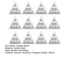 12 Pcs Surface Mount Impaler for Acoustic Panels Triangle Push On Mounting