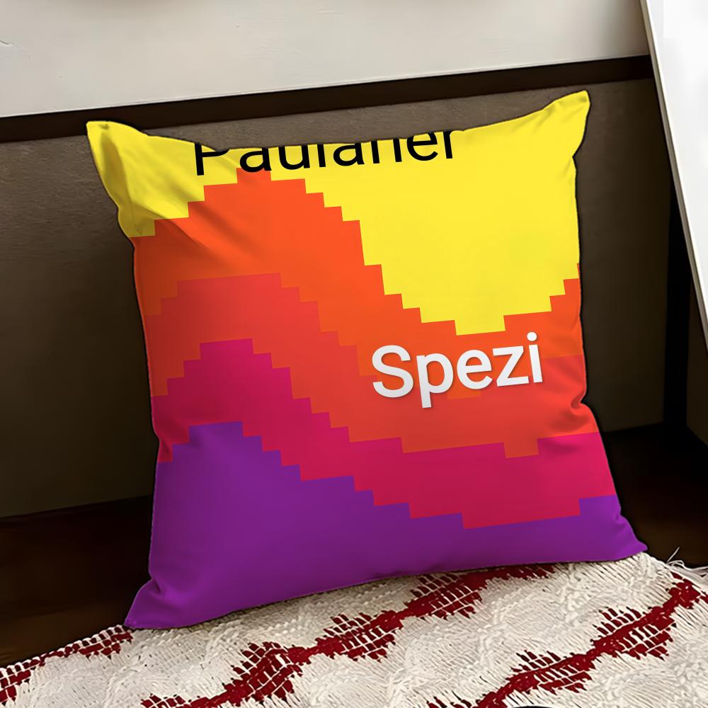 PPaulaner SSpezi Logo Cushion Cover Reversible Soft Durable Pillow Cover Home Car MultiScene Use for Daily Comfort