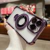 Fashion Plating Magnetic Bracket Case for 17 16 15 14 13 12 Pro Max Case With Holder Stand Shockproof Cover for Magsafe