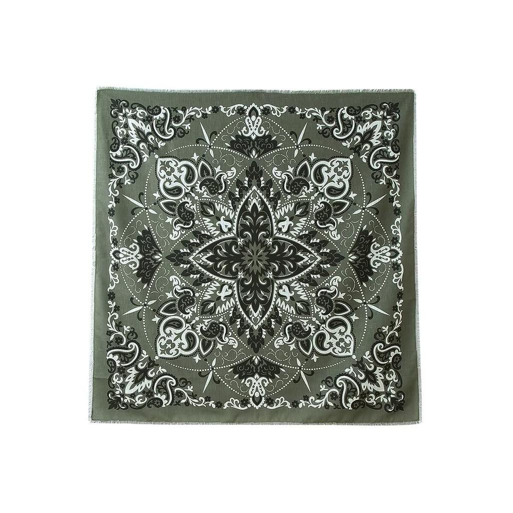 MYST&ZA Women's Clothing 2026 Spring New Fashion Retro Versatile Multi-Color Square Scarf