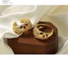 Luxurious French Court Style Copper Ring with Colorful Zircon Inlays, Adjustable for Women