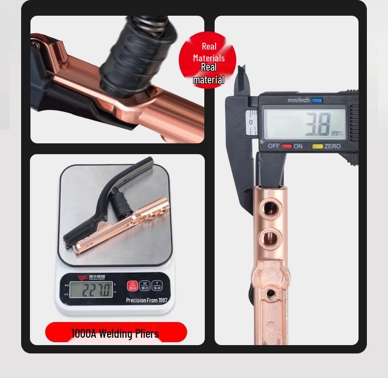 Industrial Grade Drop-Proof Electrode Holder: European Style Welding Gun Handle, 500A/800A, Heat Resistant