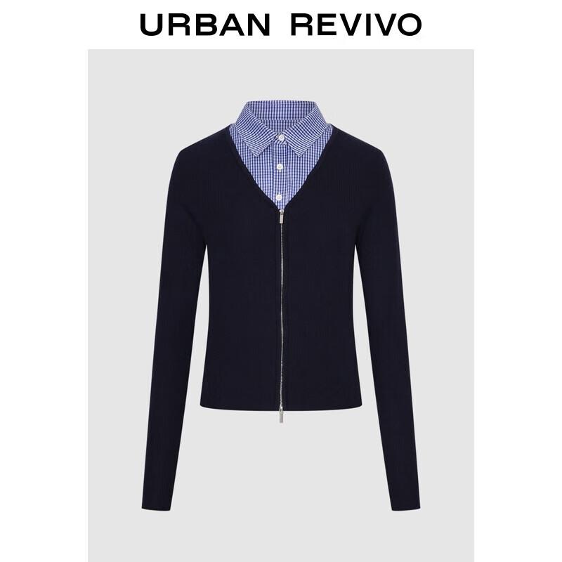 

UR Women s College Style Double Zipper Knit Cardigan M