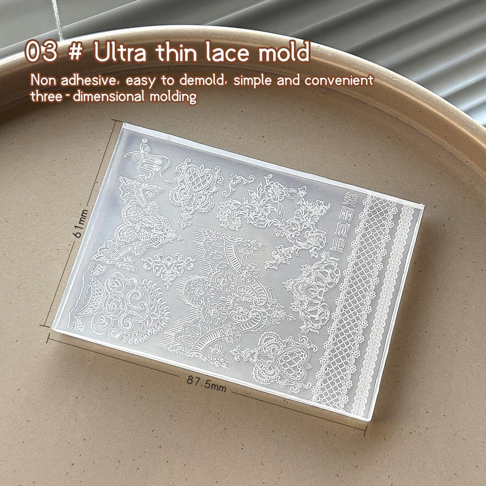 French Lace Silicone Mold for Nail Art - DIY Manicure Decoration Tool