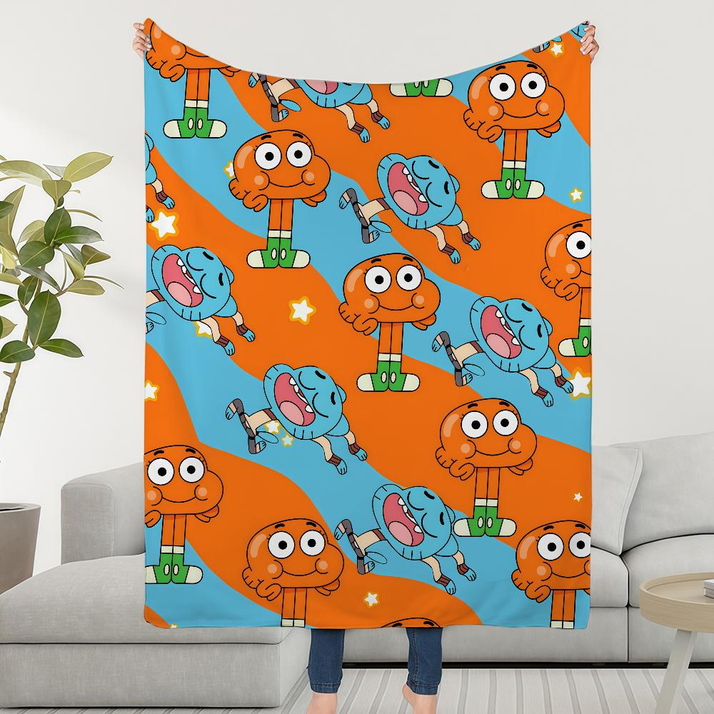 

Blanket Throw Super World Cosy Of Plush Living Room Sofa The Couch Childish G-GumballS Birthday A-AmazingS Gifts 75x90cm